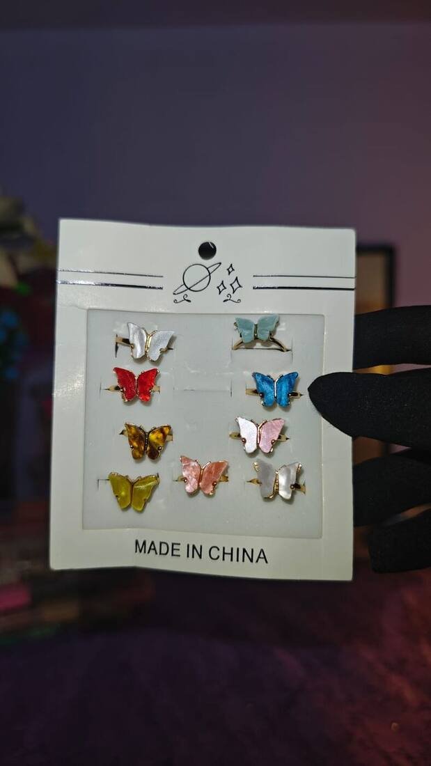Butterfly Rings Mixed Colors