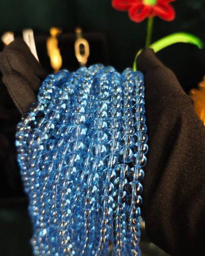 Blue Holographic Beads