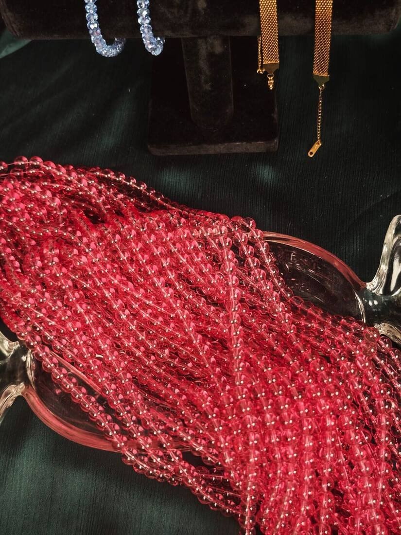 Red Holographic Beads