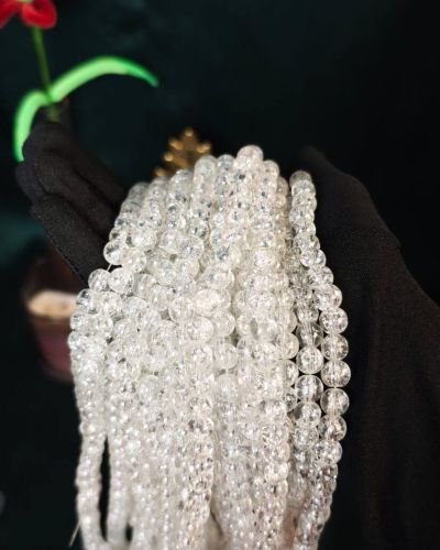 8 mm Crack Clear Beads