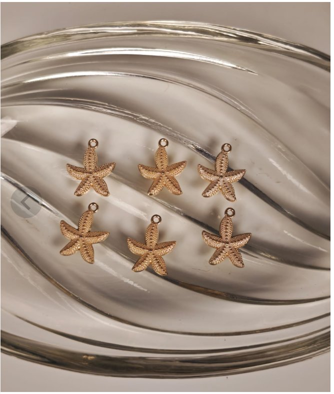 Golden Base Star Charms