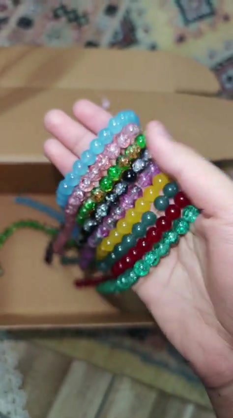 Colorful Beaded Bracelets Set - 10 Pcs - Rs. 1700