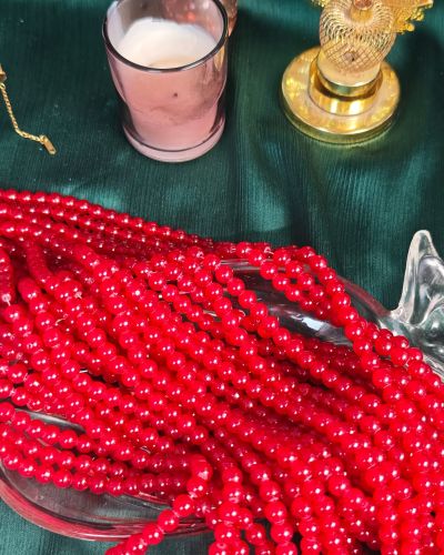 8 mm Plain Red Beads