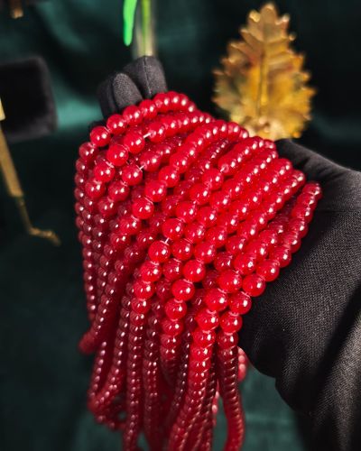 8 mm Plain Red Beads