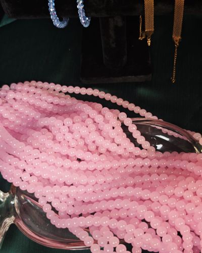 8 mm Plain Pink Beads