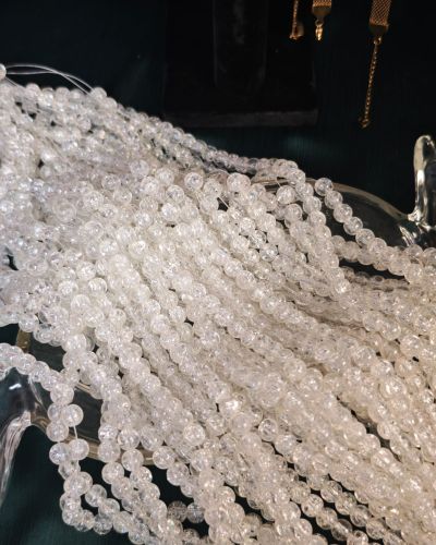 White Crack Beads