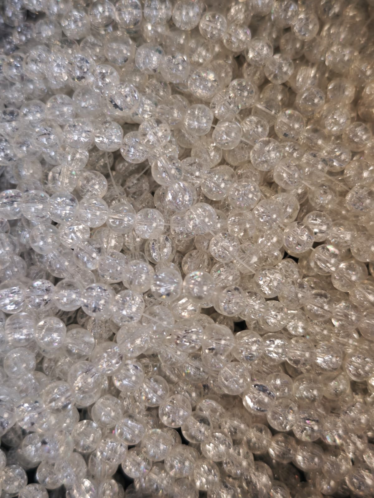 White Crack Beads