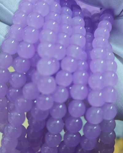 8 mm Plain Light Purple Beads