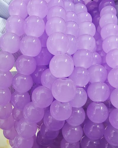 8 mm Plain Light Purple Beads
