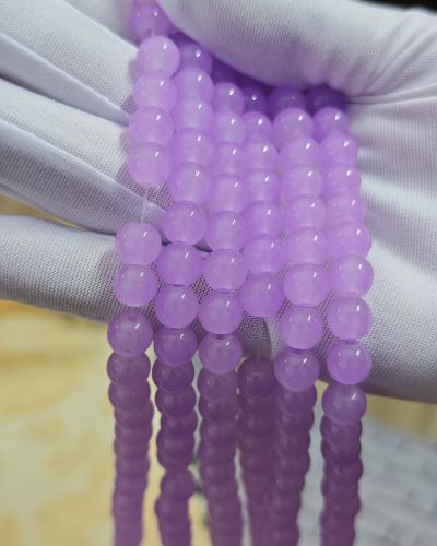 8 mm Plain Light Purple Beads