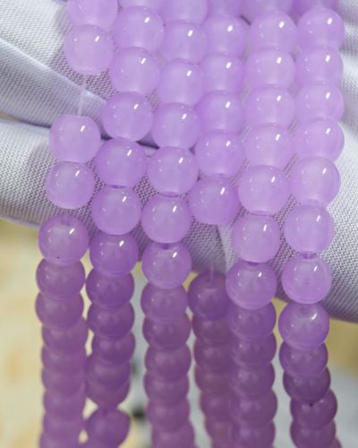 8 mm Plain Light Purple Beads