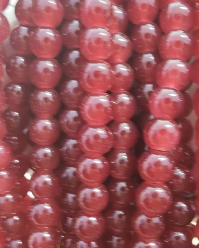 8 mm Plain Mehroon Beads