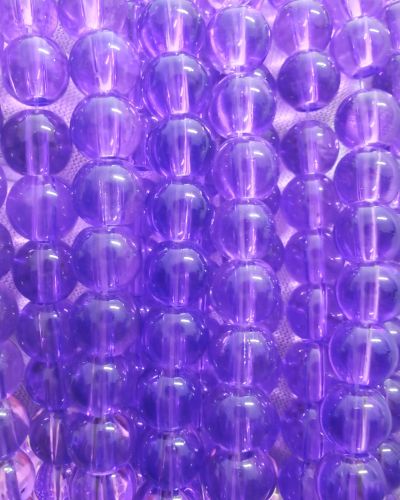 8 mm Light Purple Holographic Beads