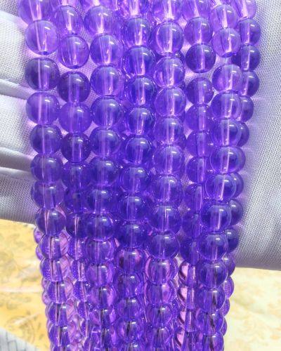 8 mm Light Purple Holographic Beads