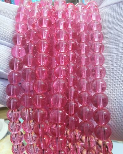 Cherry Pink Holographic Beads