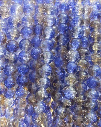 8 mm Crack Blue Grey Beads