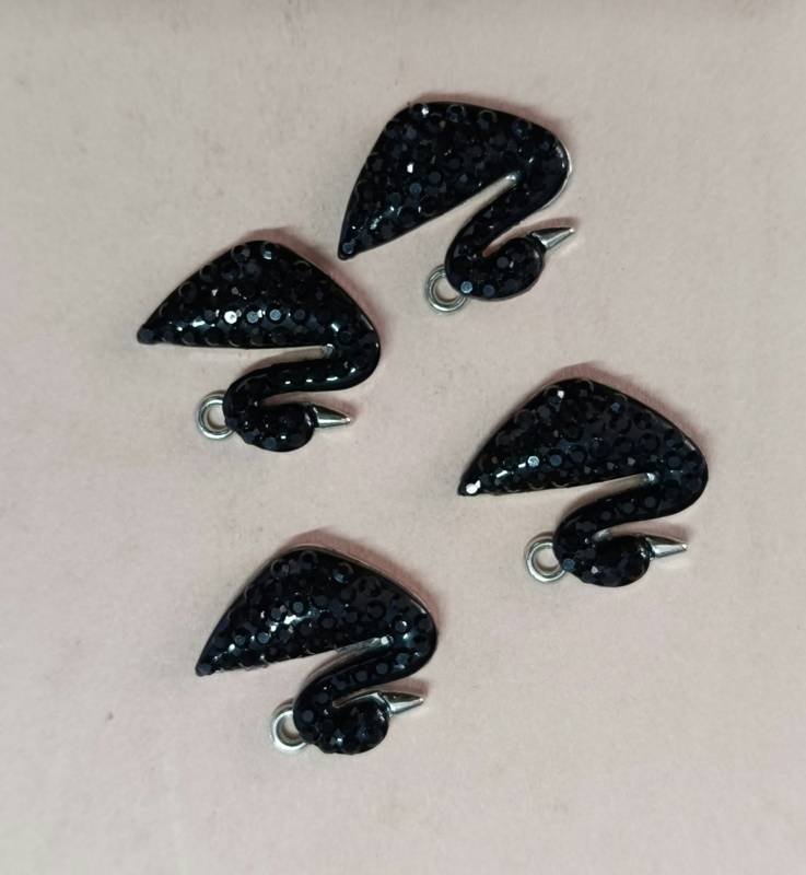 Black Swan Rhinestone Charm
