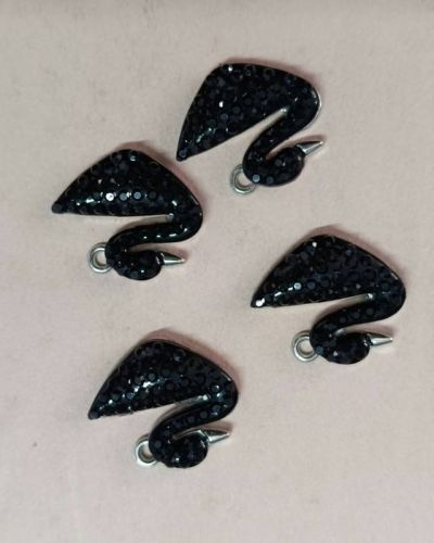 Black Swan Rhinestone Charm