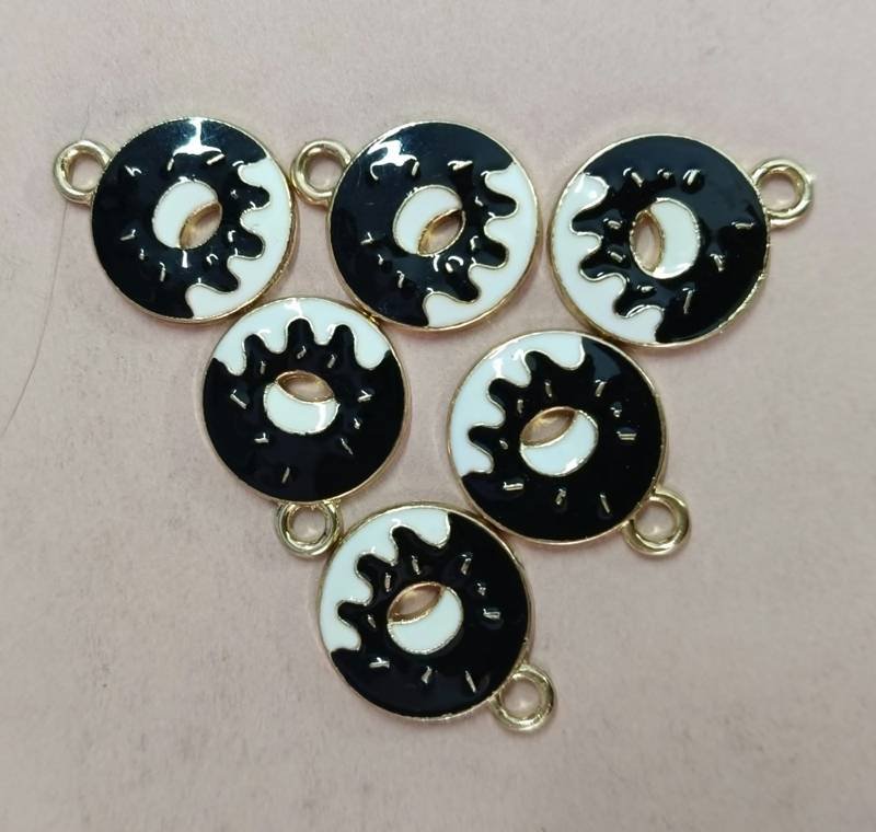 Black & White Donut Charm