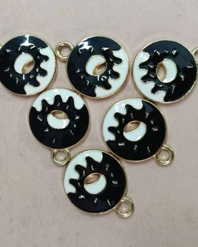Black & White Donut Charm