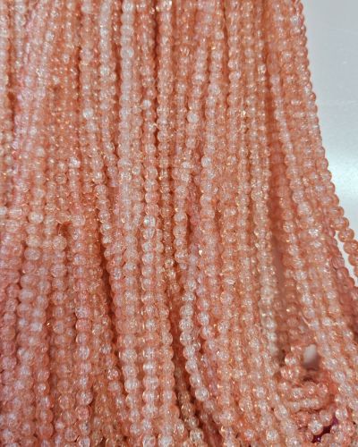8 mm Crack Peach Beads