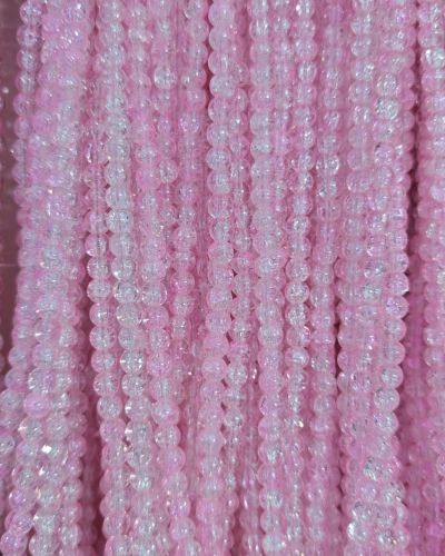 8 mm Crack Light Pink Beads