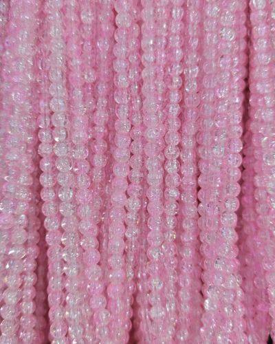 8 mm Crack Light Pink Beads