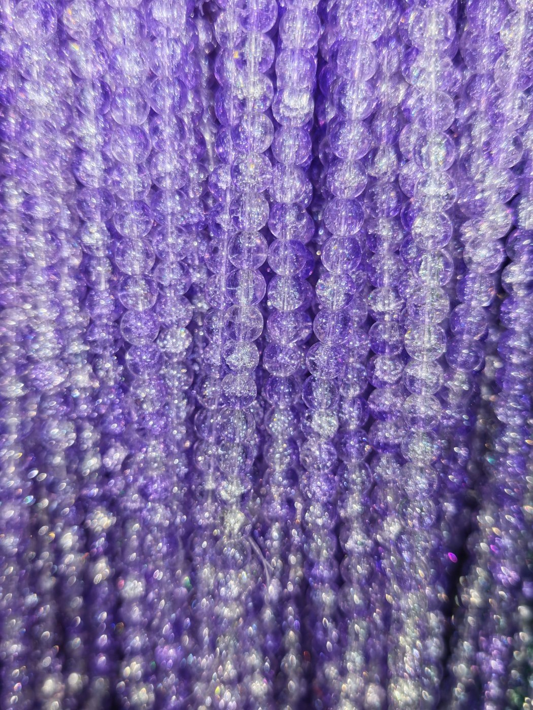 8 mm Crack Lavender Beads
