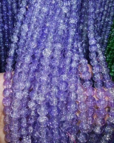 8 mm Crack Lavender Beads