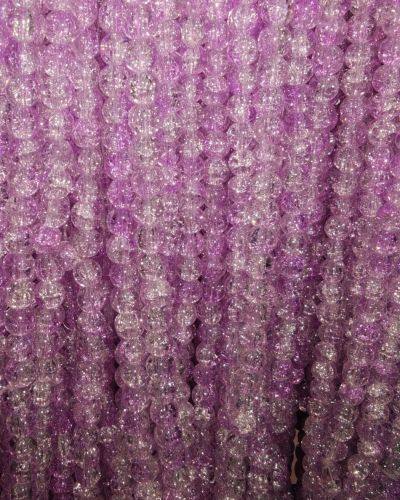 8 mm Crack Orchid & White Beads