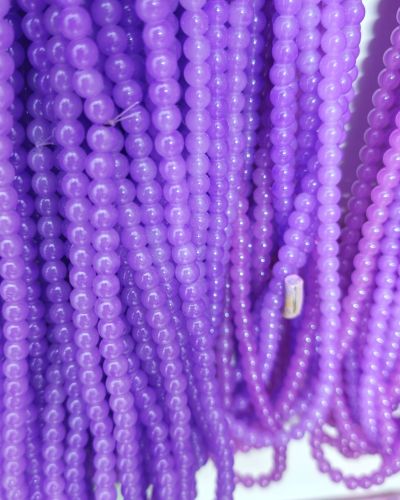 8 mm Plain Violet Purple Beads
