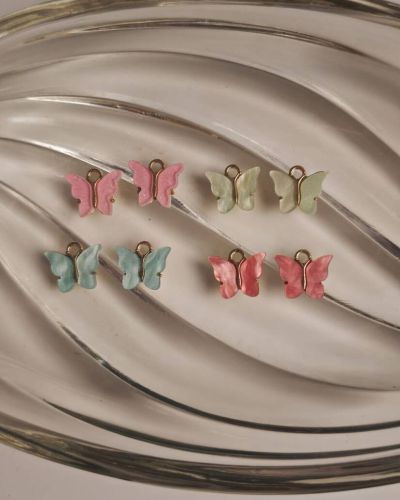 Butterfly Charms Mixed Colors