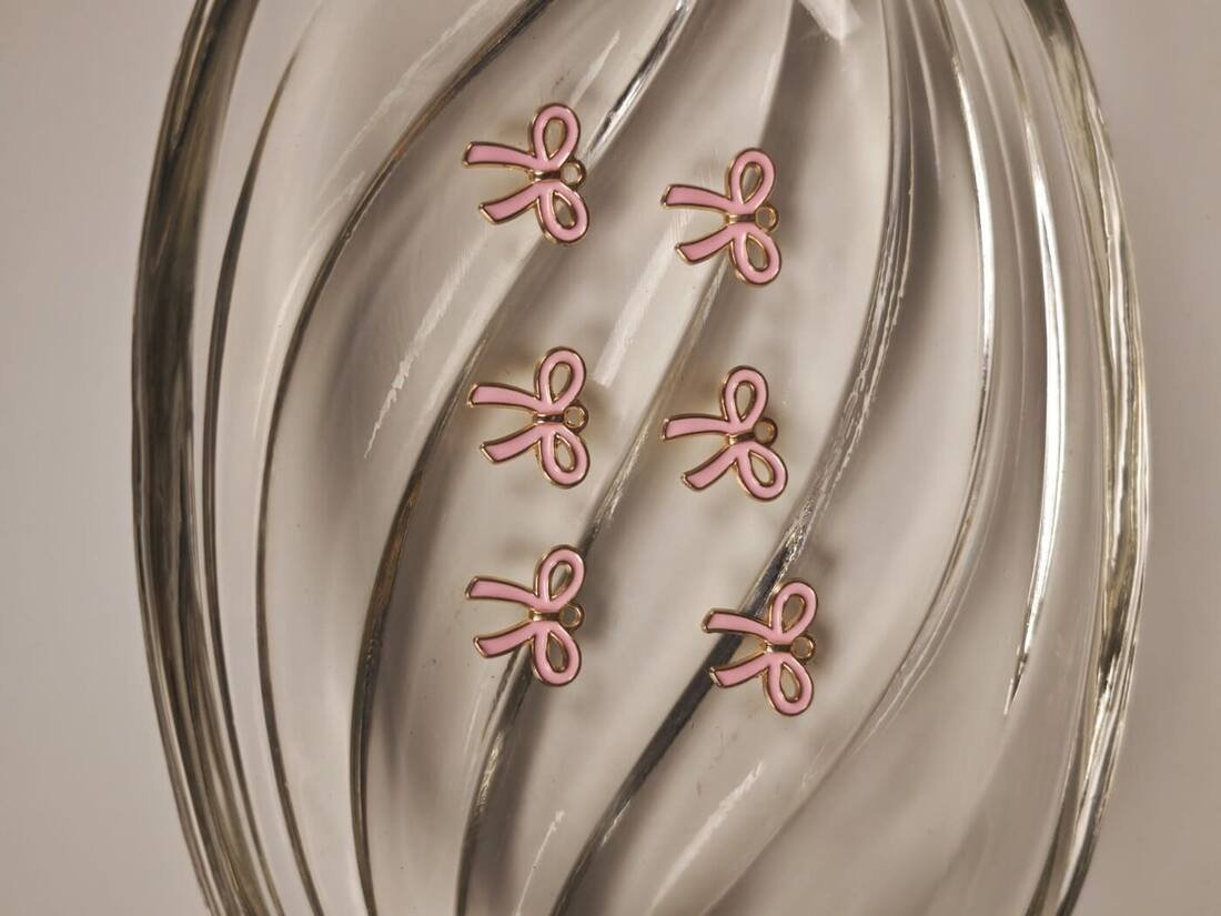 Pink Bow Charms