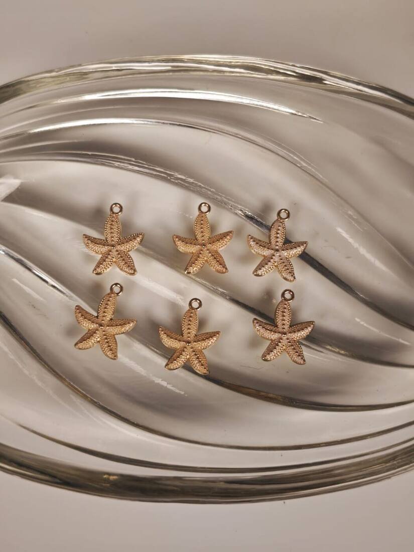 Gold Starfish Charms