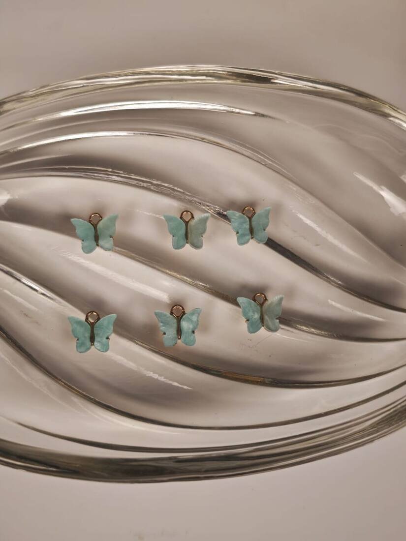 Mint Butterfly Charms