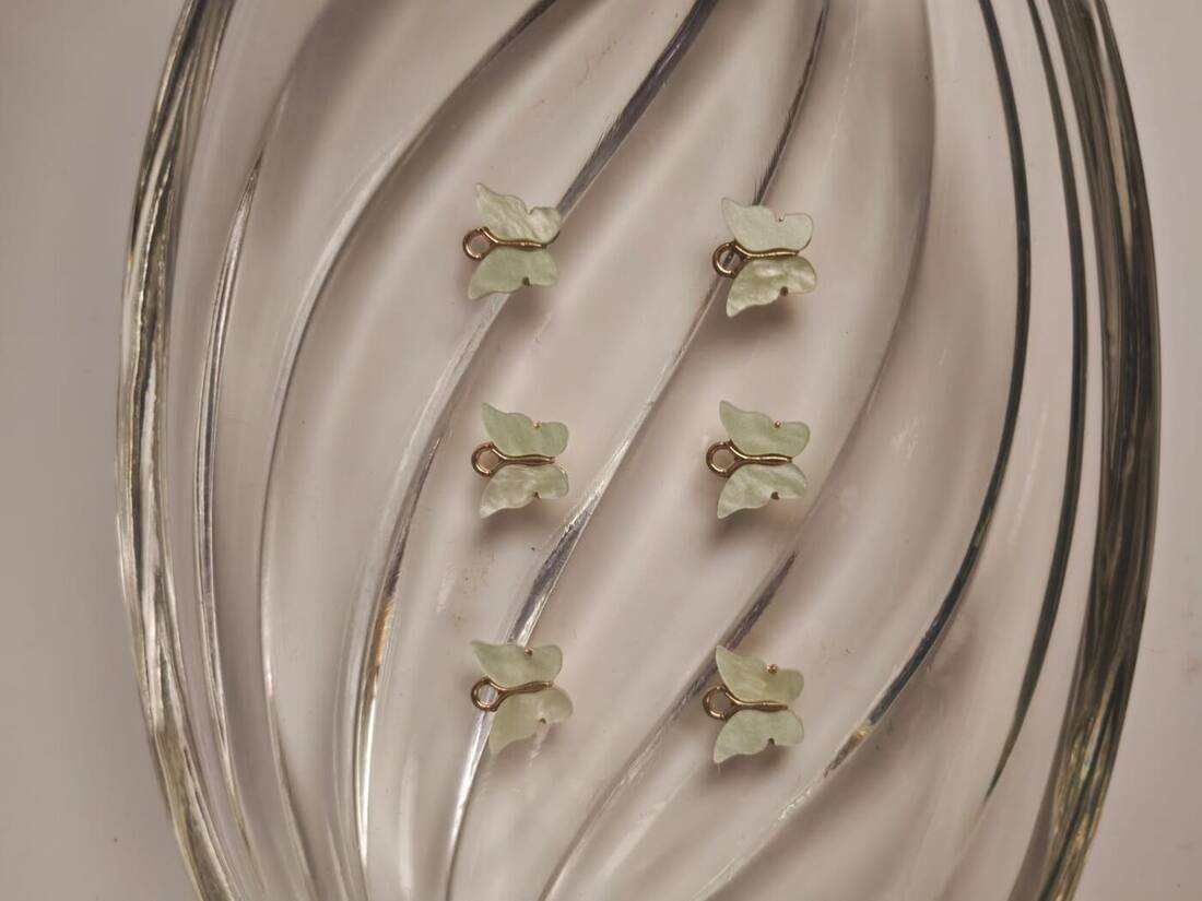 Sage Green Butterfly Charms