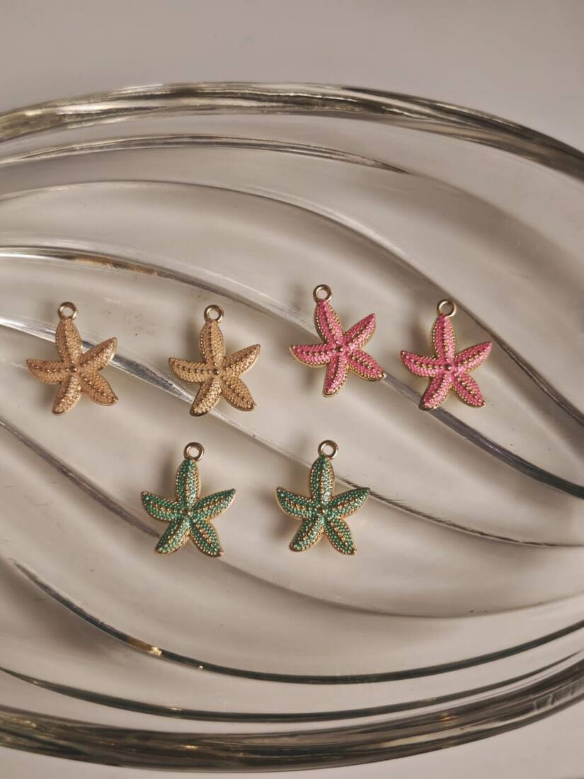 Starfish Charms Mixed Colors