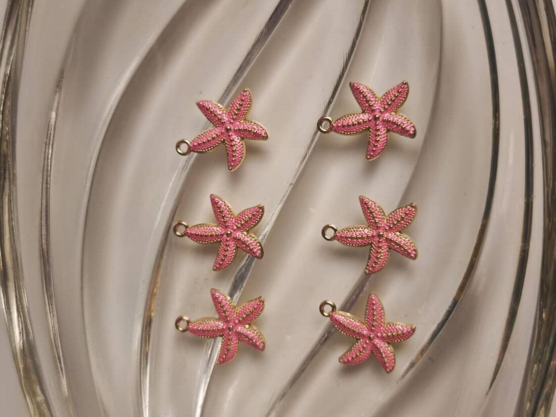 Pink Starfish Charms