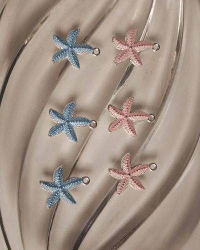 Blue & Pink Starfish Charms Mixed