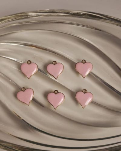 Pink Heart Charms